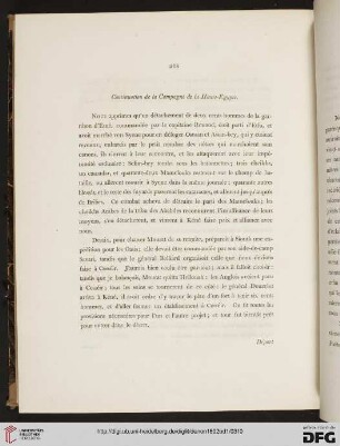 Continuation de la Campagne de la Haute-Egypte