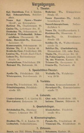 Vergnügungen