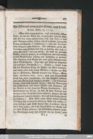 Am sieben und zwanzigsten Sonnt. nach Trinitat.