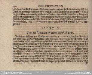 CAPUT V. Von den Irregular-Wercken und Schantzen.