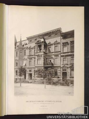 Serie II. No. 8. Wohnhaus Klopstock-Straße No. 49. Berlin.