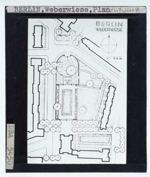 Berlin, Karl-Marx-Allee,Berlin, Hochhaus an der Weberwiese,Berlin, Bauprojekt Stalinallee (heute Karl-Marx-Allee),Berlin, Weberwiese : Lageplan