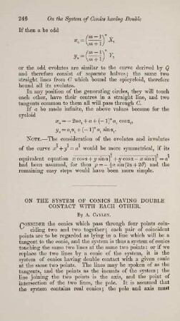 On the system of conics having double contact with each other.