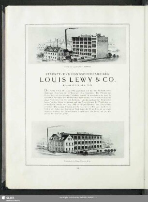 Strumpf- Und Handschuhfabriken Louis Lewy & Co.