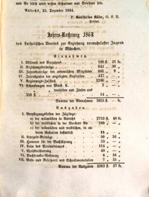 Jahres-Bericht. 1863/64