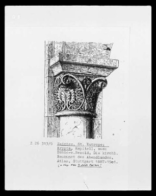Kapitell der Krypta von Saint-Eutrope in Saintes