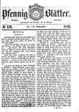 No. 139, 19. u. 20. November