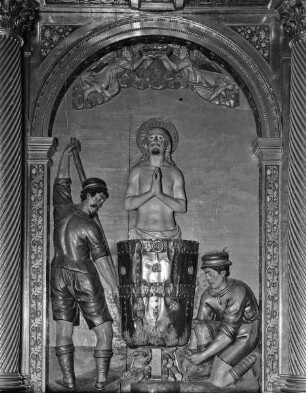 Altar, Mittelbild: Martyrium des Heiligen Veit (Vitus)