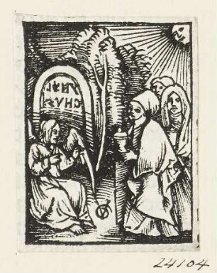 Heilige Frauen am Grabe, Blatt 26 aus: "Postilla Guillermi super Epistolas et Euangelia", Basel 1515