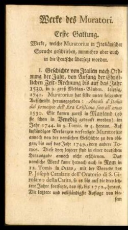 Werke des Muratori