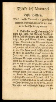 Werke des Muratori