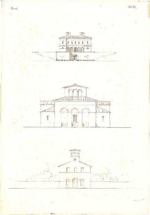 Gärtner, Friedrich von; Rom (Italien); Skizze - Ansichten