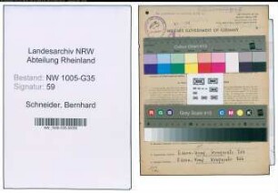 Entnazifizierung Bernhard Schneider , geb. 22.01.1922 (Musiker)