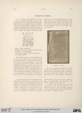 Inschrift aus Apulum