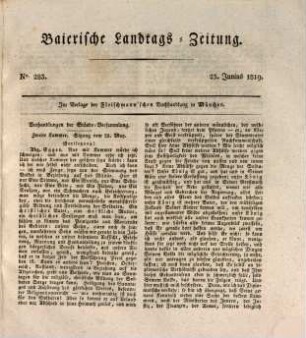 Baierische Landtags-Zeitung. 13. 1819 = Nr. 283 - 304