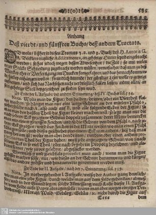 Anhang Deß vierdt/ und fünfften Buchs/ deß andern Tractats.