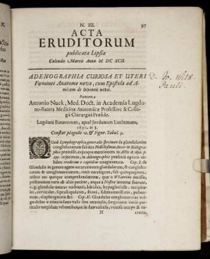N. III. [...] Calendis Martii Anno M DC XCII.