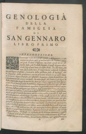 Genologia della famiglia di San Gennaro : Libro primo
