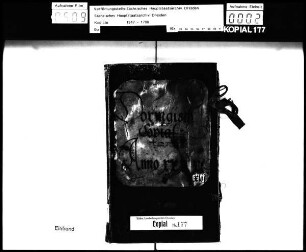 Missivenbuch / Alte Aufschrift: "Doringisch Copial [Thüringisches Kopial]"
