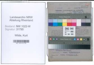 Entnazifizierung Kurt Wilde , geb. 01.01.1881 (Bahnbeamter)