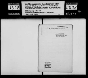 Kaufmann, Lazarus Israel, Uhrmacher in Hainstadt Käufer: Maria Thoma, Hainstadt Lagerbuch-Nr. 3996 Hainstadt