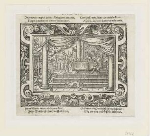 Reicher Mann und armer Lazarus, aus: "Biblische Figuren deß Neuwen Testaments", Frankfurt am Main 1562, S. f3 verso