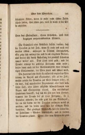 Von der Grünfäule, ihren Ursachen, und den dagegen anzuwendenden Mitteln.