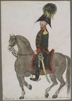Sous-Leutnant der Jäger zu Pferd vom Banner der freiwilligen Sachsen, 1813/14