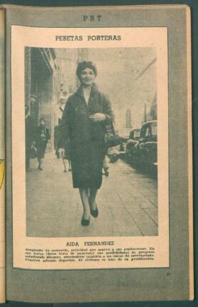 Aida Fernández, empleada de comercio [...] - [Fotografía] : Pebetas porteñas