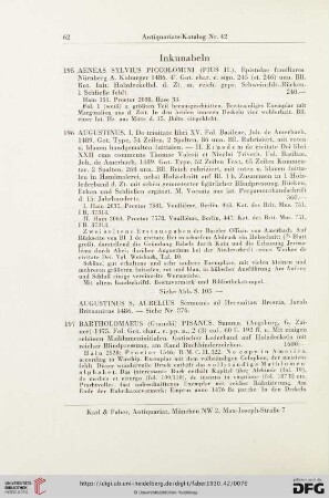Inkunabeln (Nr. 195 - 219)