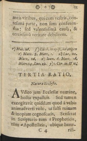 Tertia Ratio. Natura Ecclesiae