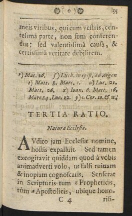 Tertia Ratio. Natura Ecclesiae