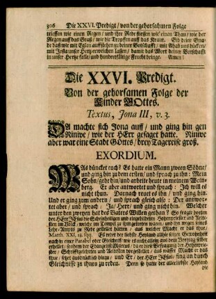 Die XXVI. Predigt. Von der gehorsamen Folge der Kinder GOttes