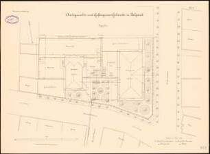 Amtsgerichts- und Gefängnisgebäude, Belgard: Lageplan 1:200