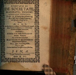 De societate, mandato et quasi contractibus