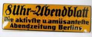 Werbeschild "8 Uhr-Abendblatt"