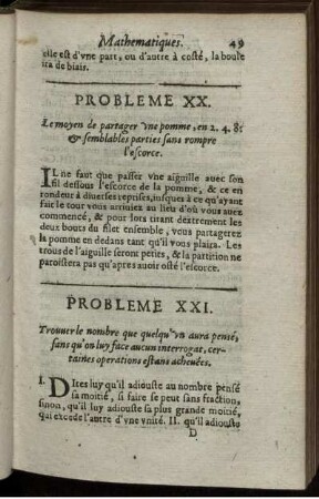 Problem XX. - XXIX.
