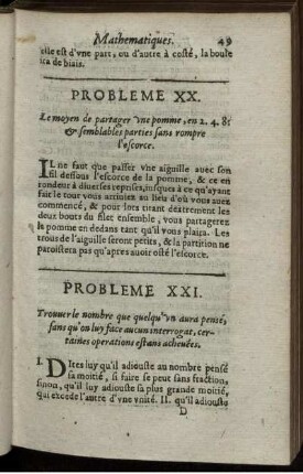 Problem XX. - XXIX.