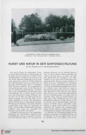 3: Kunst und Natur in der Gartengestaltung : zu den Arbeiten von Fr. Gildemeister