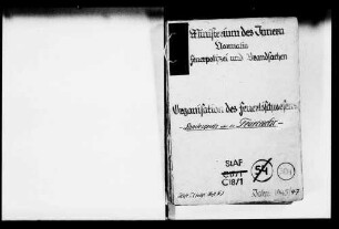 Neuorganisation und allgemeine gesetzliche Regelung des Feuerlöschwesens