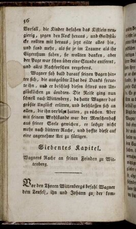 Siebentes Kapitel. Wagners Rache an seinen Feinden zu Wittenberg.