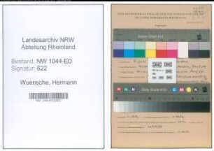 Entnazifizierung Hermann Wuensche , geb. 09.07.1903 (Schulleiter)