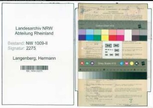 Entnazifizierung Hermann Langenberg , geb. 19.02.1887 (Landwirt)
