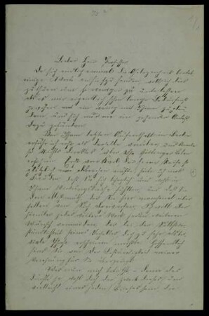 Nr. 1: Brief von Max Posner an Paul de Lagarde, Berlin, 15.10.1870