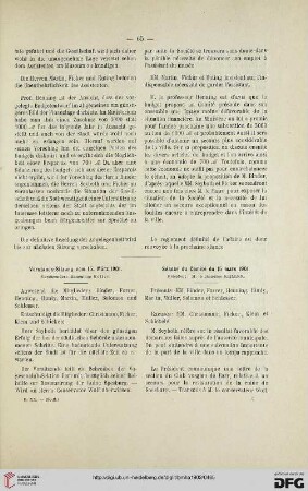 Vorstands-Sitzung am 15. März 1901 / Séance du Comité du 15 mars 1901