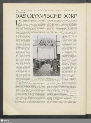 Das Olympische Dorf