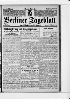 Berliner Tageblatt und Handels-Zeitung, Morgen-Ausgabe