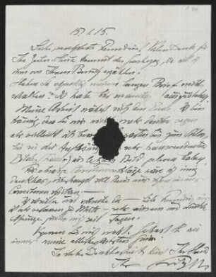Brief von Fritz von Unruh an Margarete Hauptmann
