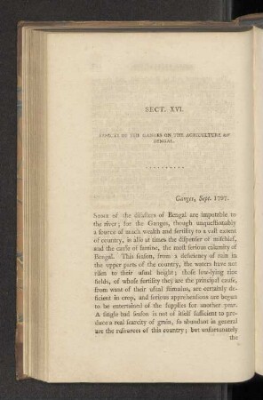 Sect. XVI. Effects of the Ganges on the agriculture of Bengal.