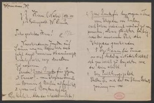 Brief an B. Schott's Söhne : 08.02.1910
